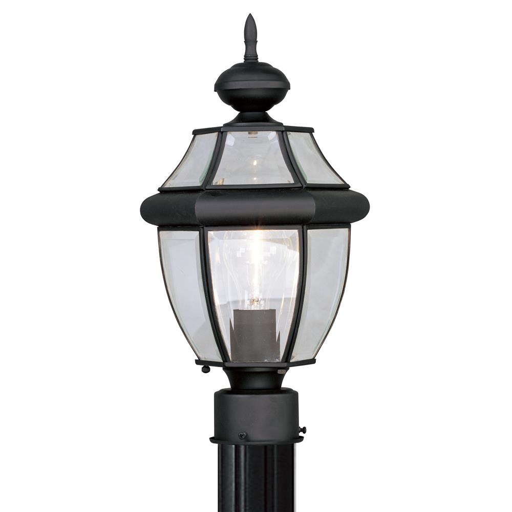 Livex Lighting 2153-04 Monterey Outdoor Post Head in Black 